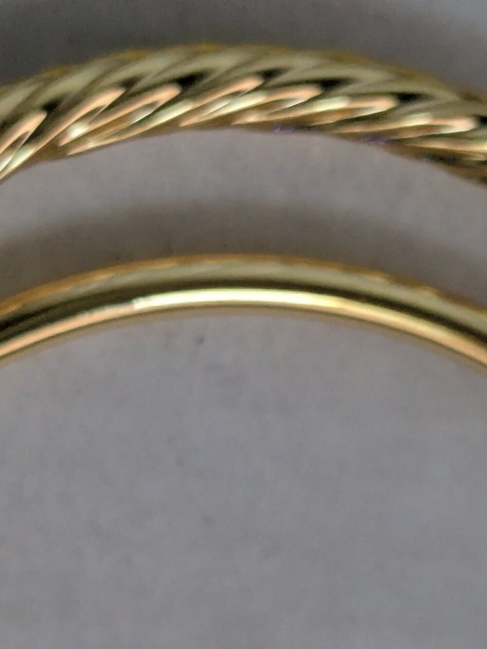 ARGENTO VIVO STUDIO Gold Tone Rope Solid Bangle Bracelets - Picture 4 of 8